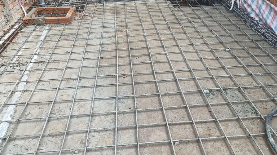 Công tác betong Sàn Trệt Móng