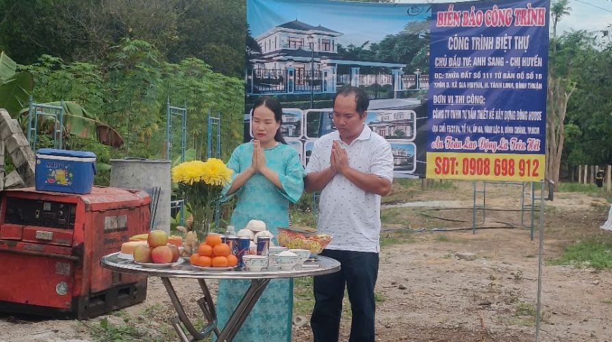 khỏi công Biệt Thự Tại Bình Thuận