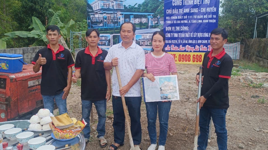 khỏi công Biệt Thự Tại Bình Thuận