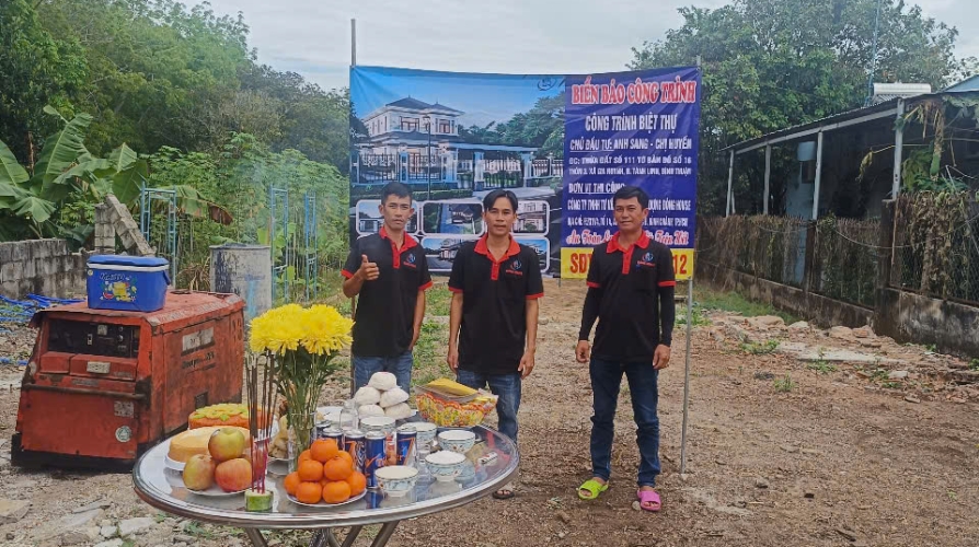 khỏi công Biệt Thự Tại Bình Thuận